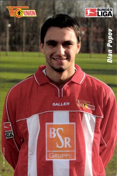 Autogrammkarte Fußballspieler Dian Popov, 1. FC Union Berlin, Portrait