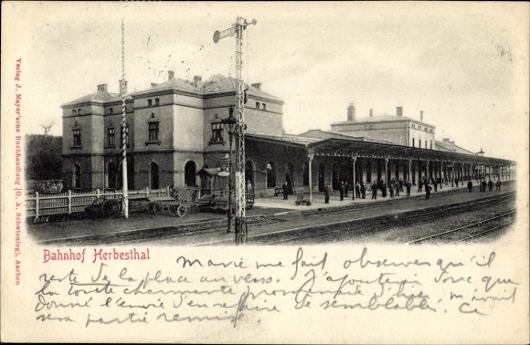 PC Herbesthal Lontzen Wallonia Liège, railway station track side, German Belgian border
