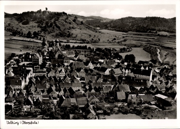 Postcard Velburg in the Upper Palatinate, aerial photograph