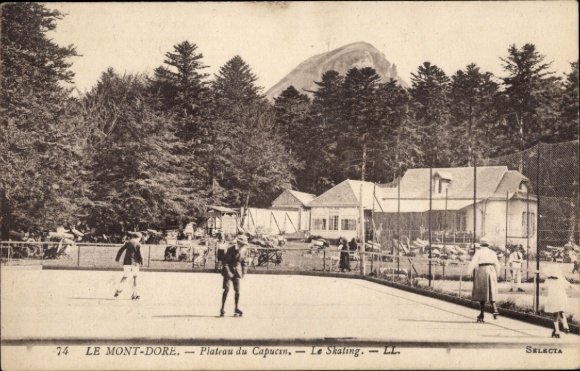 CPA Le Mont Dore Puy de Dôme, Plateau du Capucin, skating