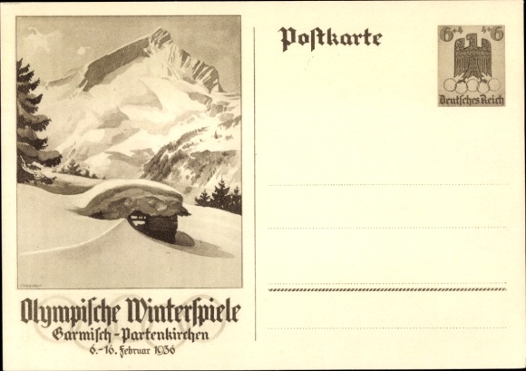 KP pocztowa Garmisch Partenkirchen w Górnej Bawarii, Zimowe Igrzyska Olimpijskie 1936