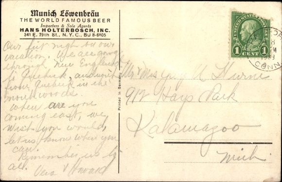 Artist PC Olshausen Schönberger, Munich Löwen Bräu, advertisement