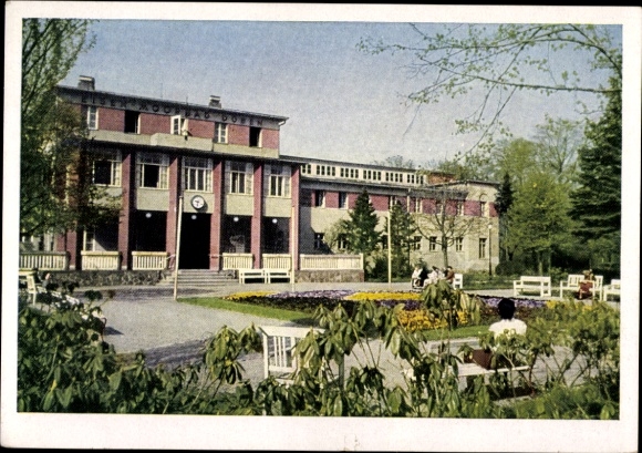 Postcard Bad Düben an der Mulde, iron moor bath, facility