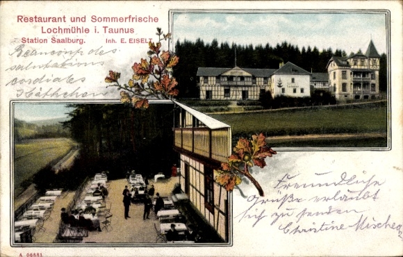 Ak Wehrheim im Taunus Hessen, Lochmühle, restaurant