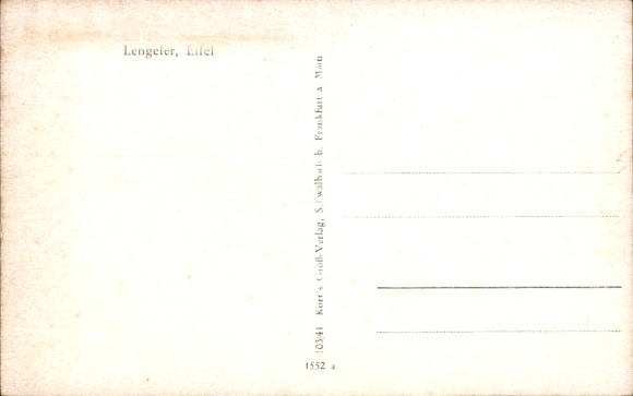 Postcard Lengeler Wallonia Liège Belgium, general view, guesthouse of Nik. Klons