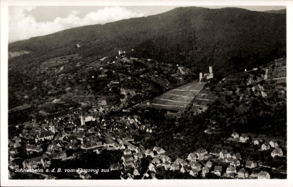Ak Schriesheim an der Bergstraße, Fliegeraufnahme