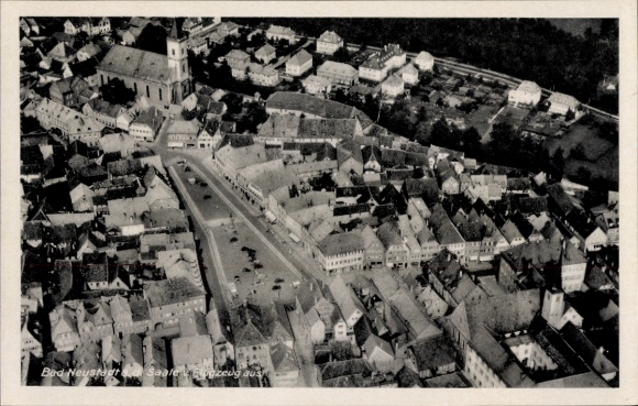 Postcard Bad Neuhaus Bad Neustadt an der Saale Lower Franconia, aerial photograph
