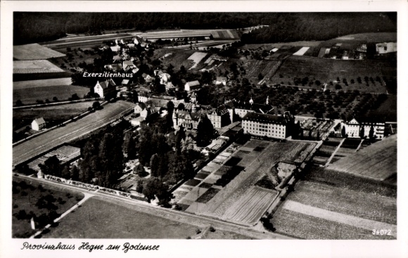 Ak Hegne Allensbach am Bodensee, Fliegeraufnahme, Provinzhaus
