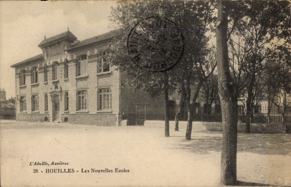 Ak Houilles Yvelines, Schulgebäude,
