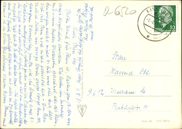 Postcard Eisenberg in Thuringia, Rudolf Elle Hospital