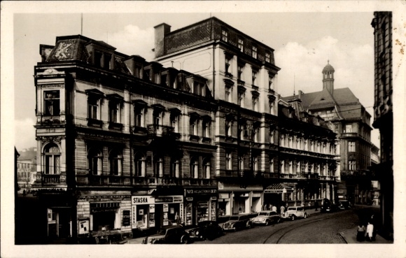 Ak Teplice Teplitz Region Aussig, Hotel Dittrich, Staska, Eifler Straße, historische Gebäude