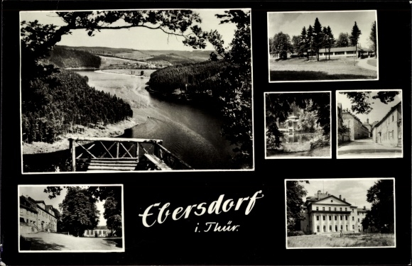 PC Ebersdorf in Thuringia, panorama of the place, town views
