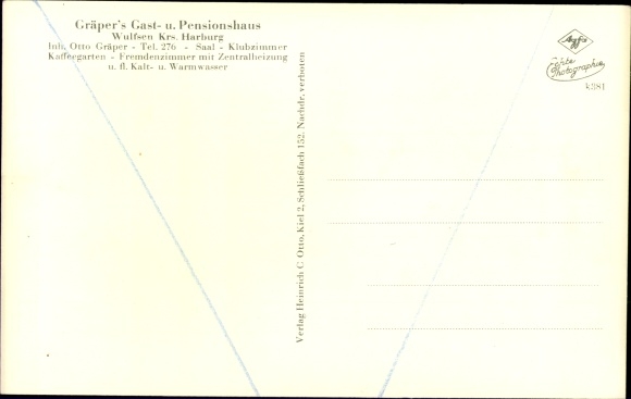 Postcard Wulfsen in Lower Saxony, inn and pension, interior view