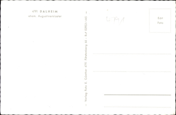 Postcard Dalheim Rödgen Wegberg North Rhine Westphalia, monastery
