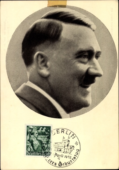 Postcard Führer and Reich Chancellor Adolf Hitler, portrait, men of the time No. 91