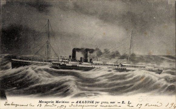 Ak-stoomboot Amazone, Messageries Maritimes