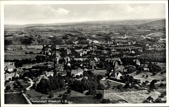 Ak Wiesloch in Baden, Heilanstalt, Fliegeraufnahme