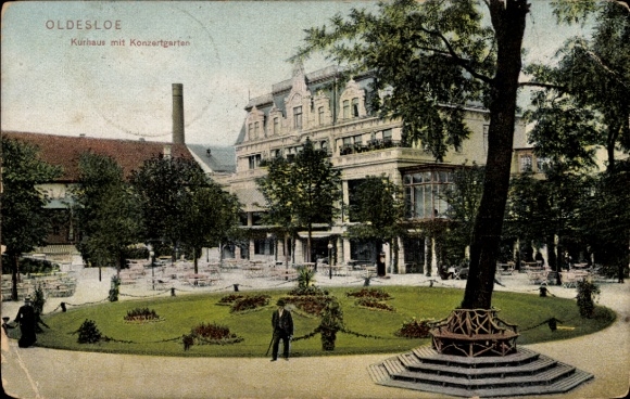Postcard Bad Oldesloe in Holstein, spa house, concert garden, historical architecture, green park