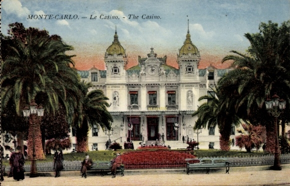 Zdjęcie Monte Carlo Monako, Le Casino, palmy, kwietnik