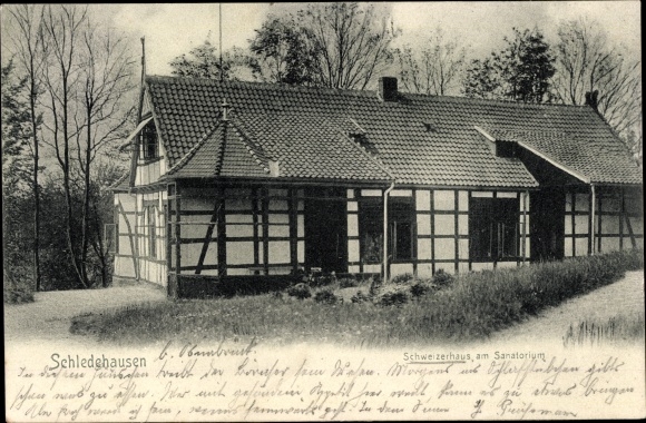 Ak Schledehausen Bissendorf in Niedersachsen, Schweizerhaus am Sanatorium