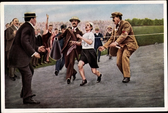 Collection picture Olympia 1936, Olympic Games London 1908, marathon runner Dorando, Italy