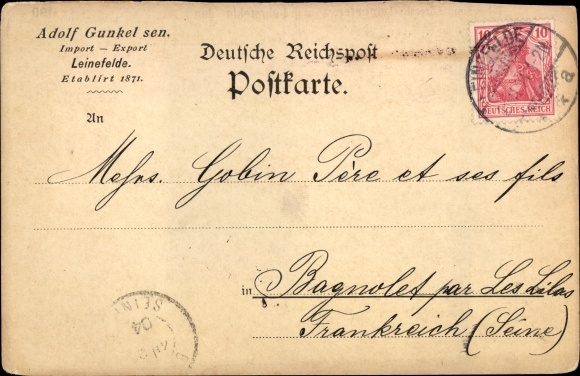 KP Leinefelde w Eichsfeld Turyngia, import eksport Adolf Gunkel sen.
