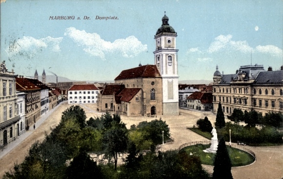 Ak Maribor Marburg an der Drau Slowenien, Domplatz