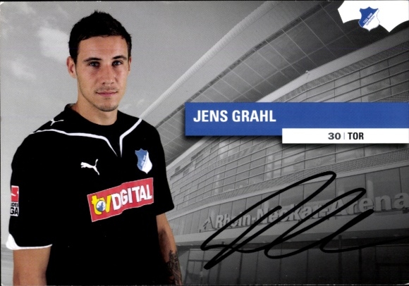 Autogrammkarte Fußballer Jens Grahl, TSG 1899 Hoffenheim, Autogramm