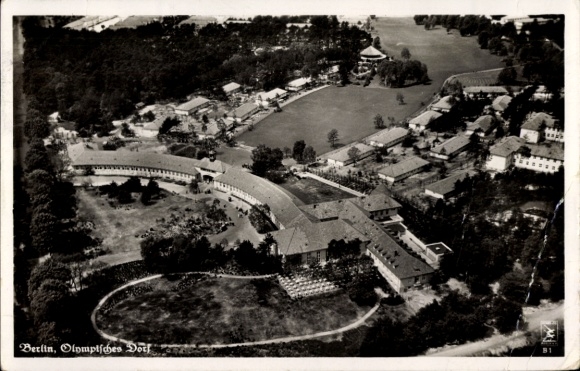 Postcard Elstal Wustermark Brandenburg, Olympic Village, Olympic Games Berlin 1936, aerial photograph