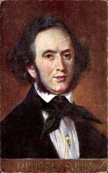 Postcard Jakob Ludwig Felix Mendelssohn Bartholdy, portrait