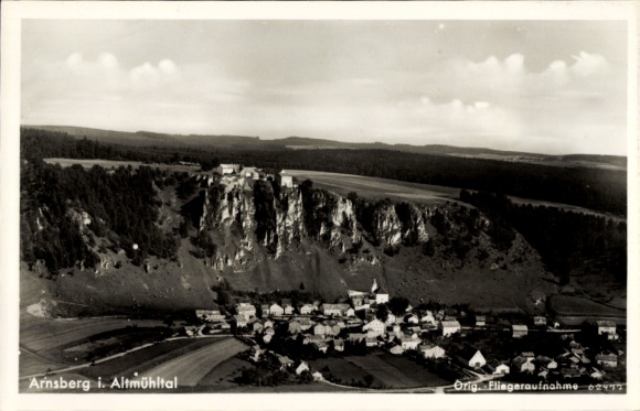 Ak Arnsberg im Sauerland Westfalen, Fliegeraufnahme