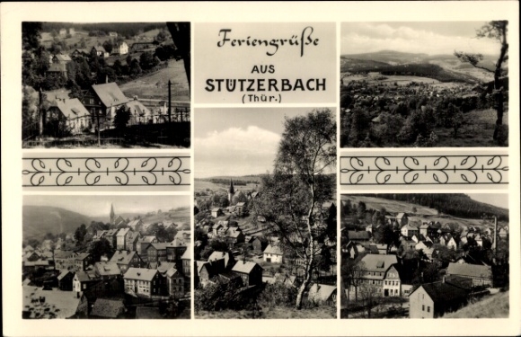 Postcard Stützerbach Thuringia, village with panoramic view