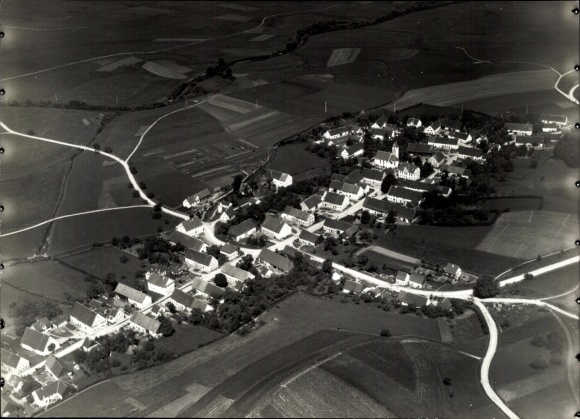 Postcard Nattenhausen Breitenhal Swabia, aerial photograph