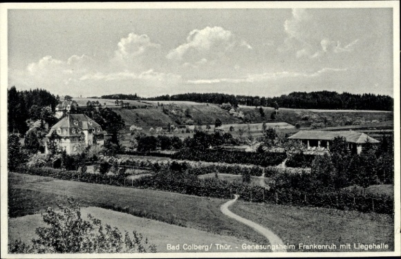 Postcard Bad Colberg Heldburg in Thuringia, Frankenruh convalescent home, lounger