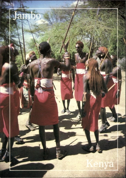 Ak Kenia, Jambo, dansende Afrikanen