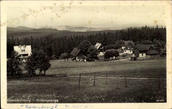 Ak Oberbärenburg Altenberg im Erzgebirge, Gesamtansicht