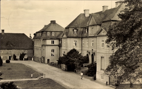 Postcard Karlsburg Greifswald district, castle, Institute for Diabetes Gerhardt Katsch