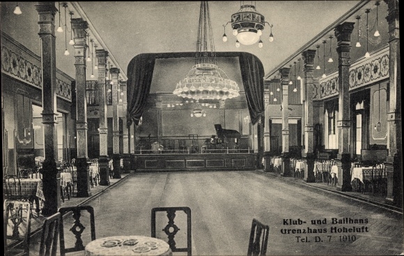 Postcard Hamburg Eimsbüttel Lokstedt, Club and Ballhaus Grenzhaus Hoheluft, Lokstedter Steindamm