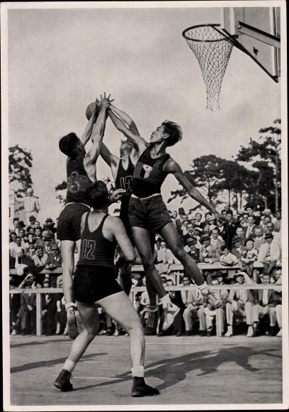 Collection picture Olympia 1936, basketball game Philippines against Morocco