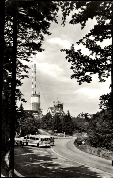 Postcard Lehesten in the Thuringian Forest, Großer Inselsberg