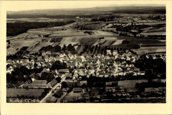 Postcard Bonfeld Bad Rappenau in Kraichgau Baden, aerial photograph