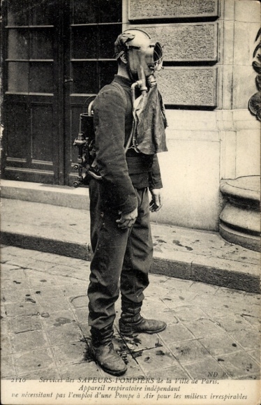 CPA Sapeurs-Pompiers de Paris, Appareil niezależny od układu oddechowego