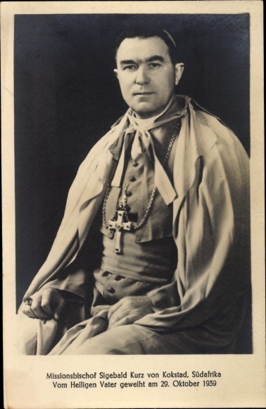 Postcard Missionsbishop Sigebald Kurz von Kokstad South Africa, portrait
