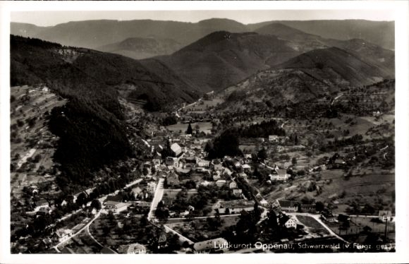 Ak Oppenau im Schwarzwald, Fliegeraufnahme