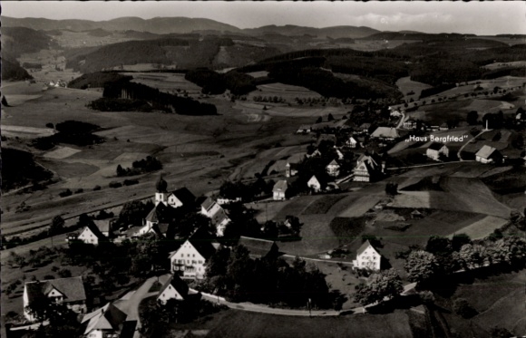 Ak Kappel Lenzkirch im Schwarzwald, Fliegeraufnahme