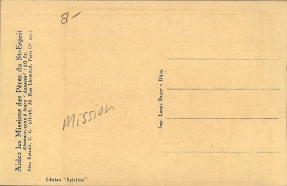 Artist Postcard Briault, M., Gabon, A whaling boat on the Ogooue