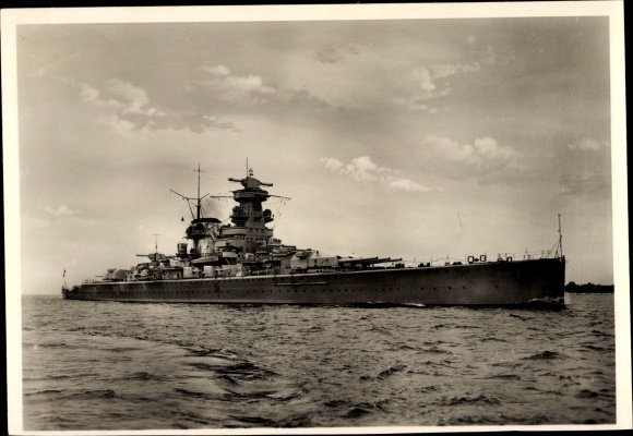 Ak Deutsches Kriegsschiff, Panzerschiff Admiral Scheer, Kriegsmarine