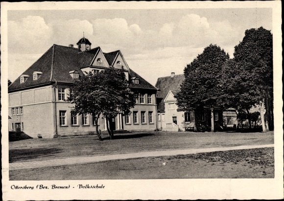 Postcard Ottersberg in Lower Saxony, elementary school