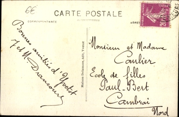 Postcard Yvetot Seine Maritime, Manoir du Fay, habite par Corneille