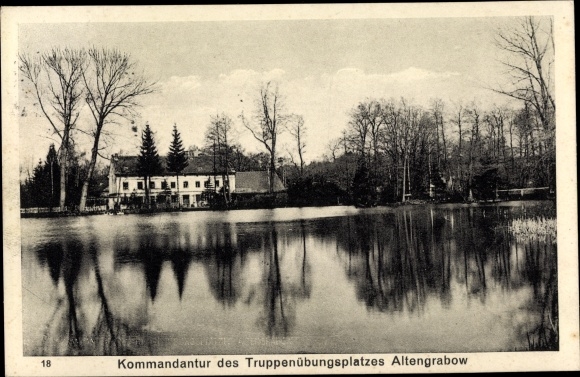 Postcard Altengrabow Möckern in Saxony Anhalt, headquarters of the military training area